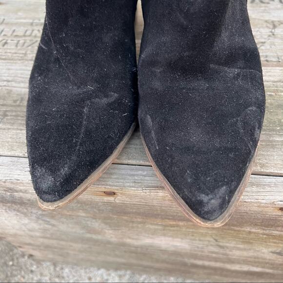 Steve Madden Country black suede heeled leather booties - Picture 3 of 9
